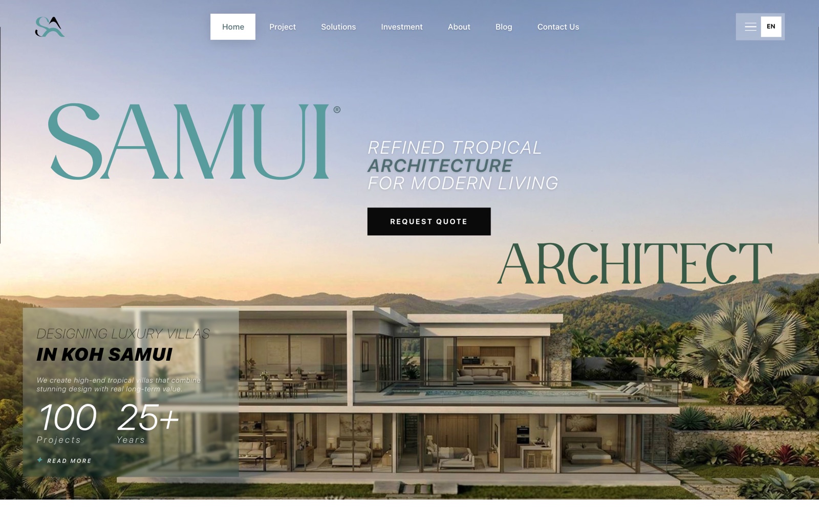 Samui Architect brand and website